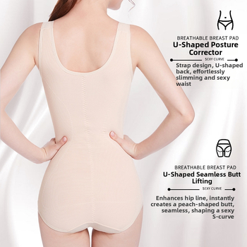 Melegítő testformáló body fleece-betéttel, melltartó párnákkal, dupla rétegű kialakítással, fenékemeléssel és hasformázással női