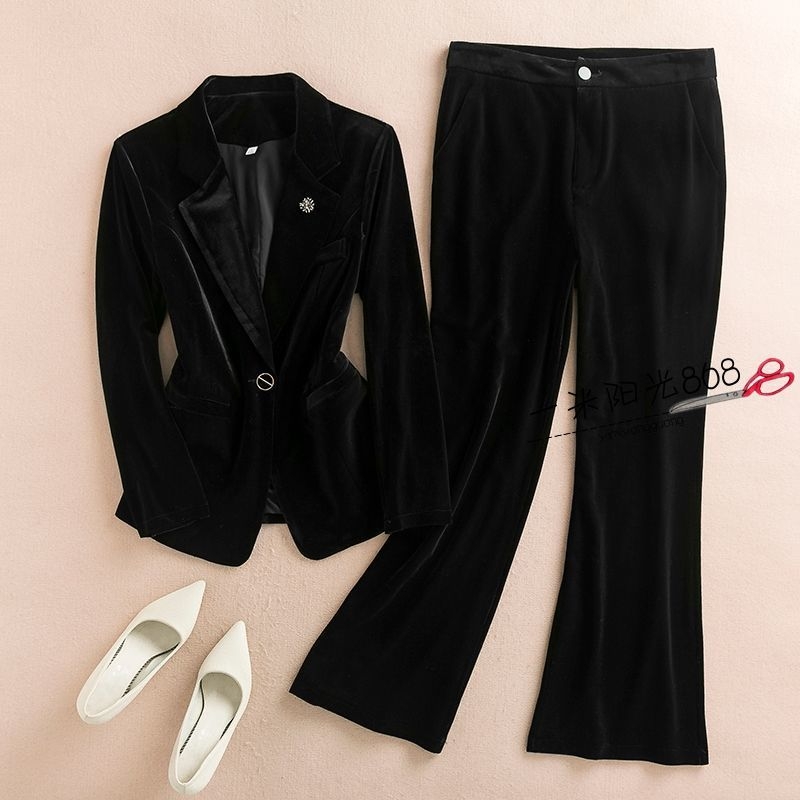 Ženski sako za kostim s polo ovratnikom, chenille tkanina s elastanom, jednostruko kopčanje, rukavi princeze, proljeće 2025