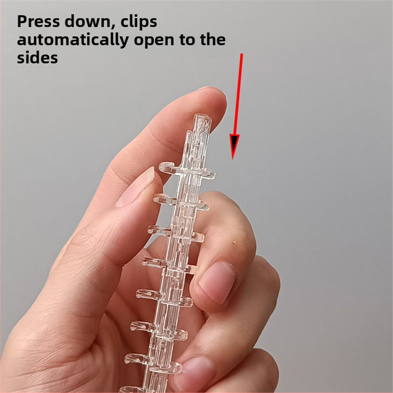 Μεταλλικός φάκελος με 26 οπές, διαφανές κλιπ, μεταλλικούς κύκλους και αξεσουάρ flip-binding – φάκελος καταγραφών