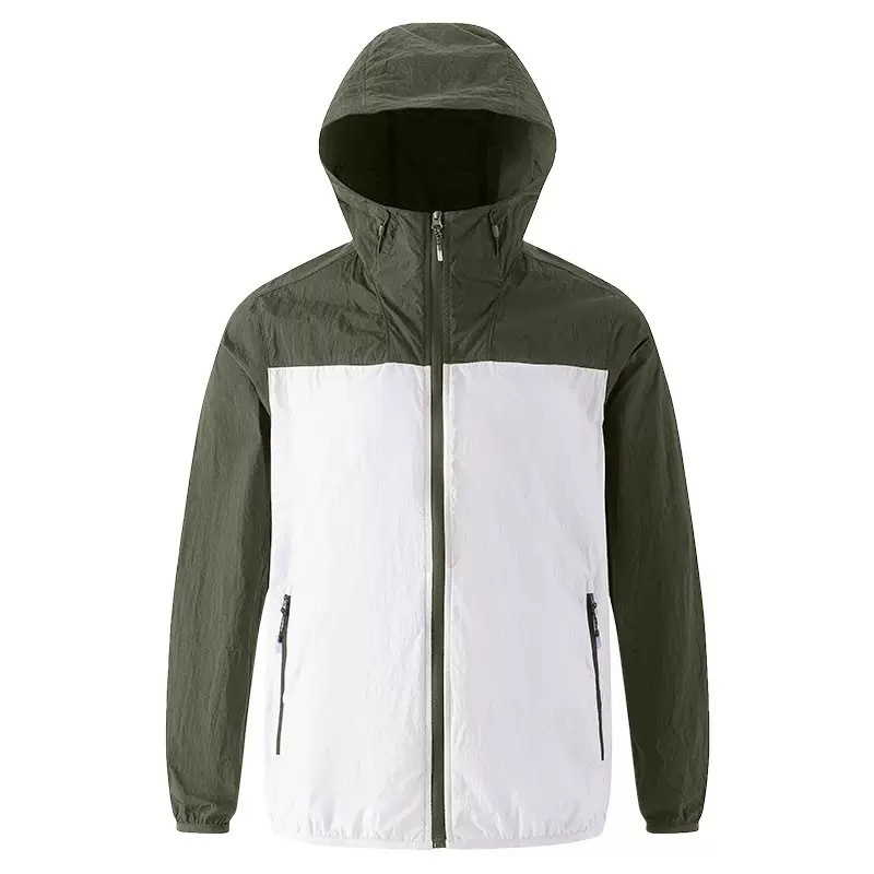 Unisex vanjski windbreaker s UV zaštitom 50+, brzo se suši, prozračan najlonski materijal, kapuljača, za vožnju biciklom i ribolov.