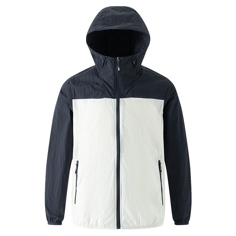 Unisex vanjski windbreaker s UV zaštitom 50+, brzo se suši, prozračan najlonski materijal, kapuljača, za vožnju biciklom i ribolov.