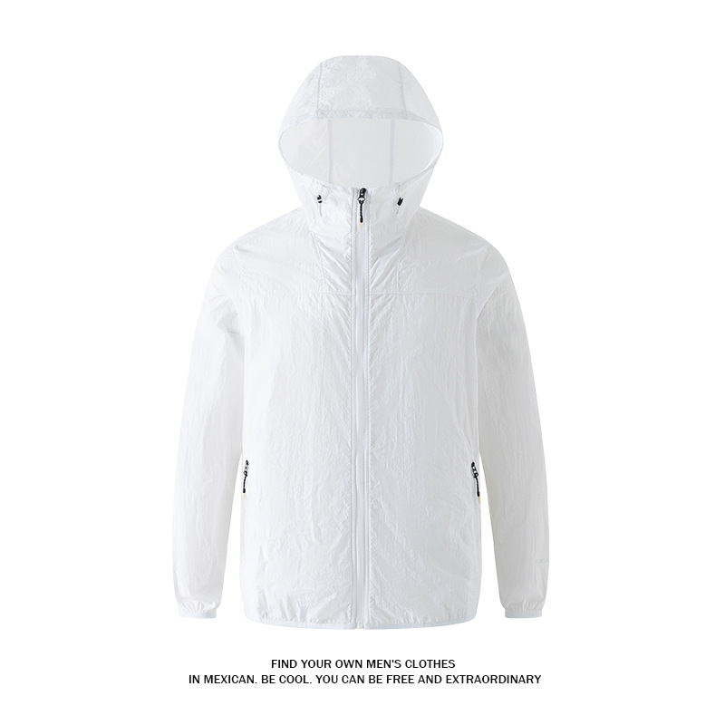 Unisex vanjski windbreaker s UV zaštitom 50+, brzo se suši, prozračan najlonski materijal, kapuljača, za vožnju biciklom i ribolov.