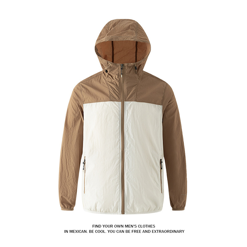 Unisex vanjski windbreaker s UV zaštitom 50+, brzo se suši, prozračan najlonski materijal, kapuljača, za vožnju biciklom i ribolov.