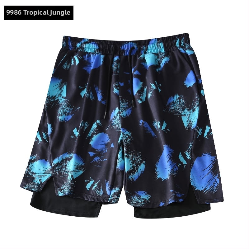 Ανδρικά μαγιό σορτς, χαλαρή εφαρμογή, γρήγορο στέγνωμα, διπλής στρώσης σχεδίαση; πολυεστέρας 90,3% / επένδυση από σπάντεξ 9,7%, βάρος 160 g