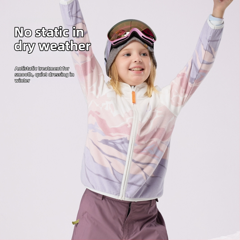 VECTOR dječja fleksi jakna, unisex, podstavljena flisom, dizajn s blok boja, poliester tkanina