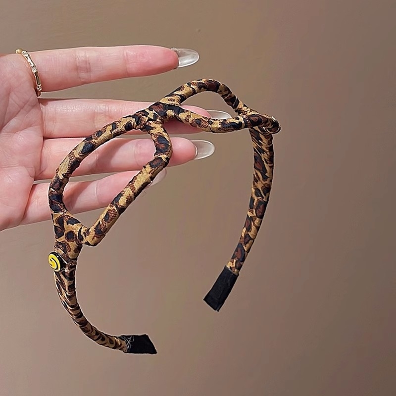Beliying akrilni obruč za kosu s leopard uzorkom – ručna izrada, porijeklo Yiwu, jesenska 2024