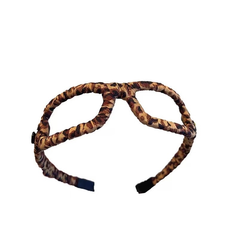 Beliying akrilni obruč za kosu s leopard uzorkom – ručna izrada, porijeklo Yiwu, jesenska 2024