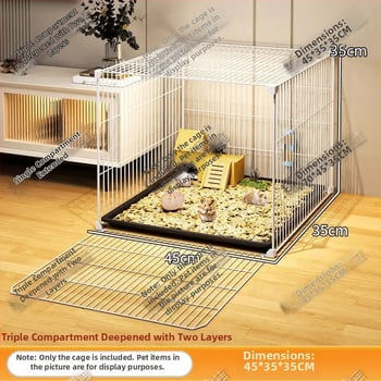 Fém hörcsögketrec kétszintes tájépítő platformával, termékkód 77nx2ayc, hörcsögöknek, nem importált.