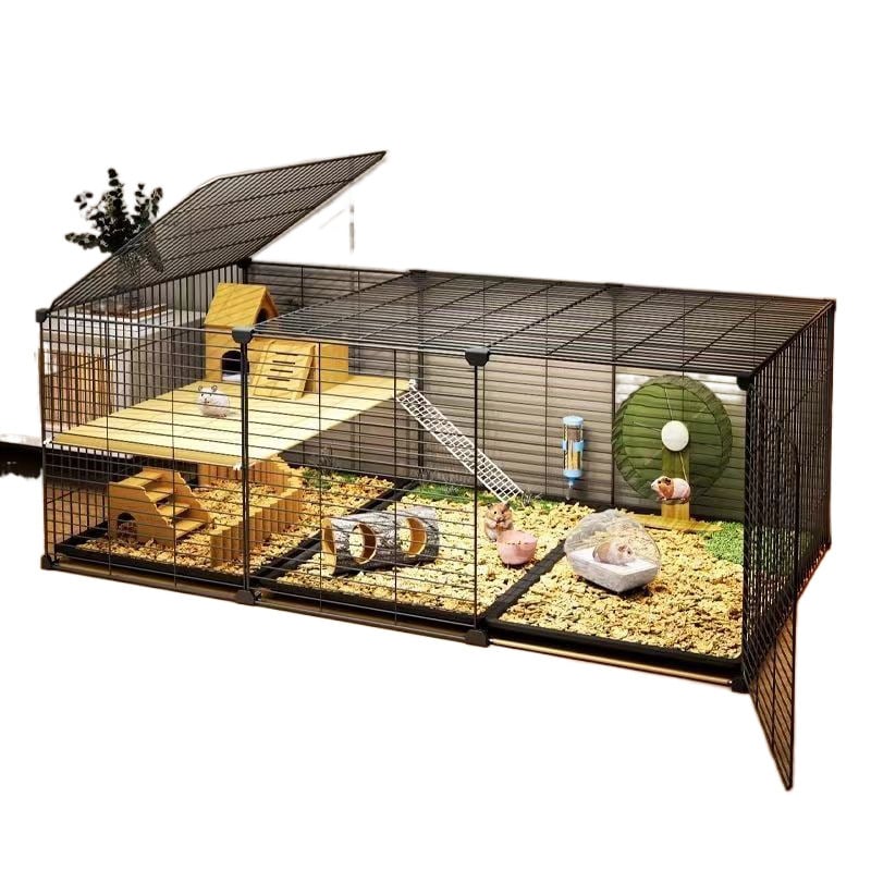 Fém hörcsögketrec kétszintes tájépítő platformával, termékkód 77nx2ayc, hörcsögöknek, nem importált.