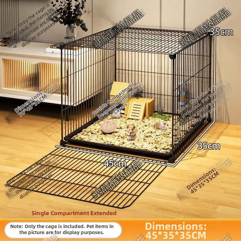 Fém hörcsögketrec kétszintes tájépítő platformával, termékkód 77nx2ayc, hörcsögöknek, nem importált.