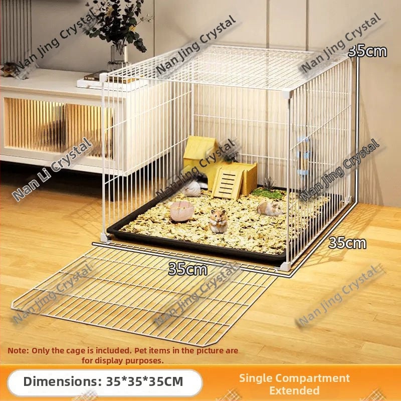 Fém hörcsögketrec kétszintes tájépítő platformával, termékkód 77nx2ayc, hörcsögöknek, nem importált.