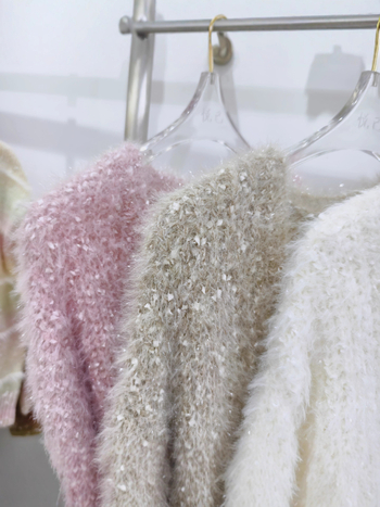 Korejski stil pleteni džemper od imitacije mink chenille, debeli pleteni džemper s V-izrezom, dugi rukavi