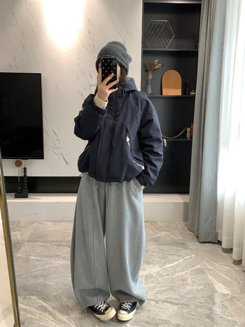 Яке с пълнеж от полиестерен памук, основна материя: полиестер, качулка, дебел, ежедневен стил, зимно облекло, 2025