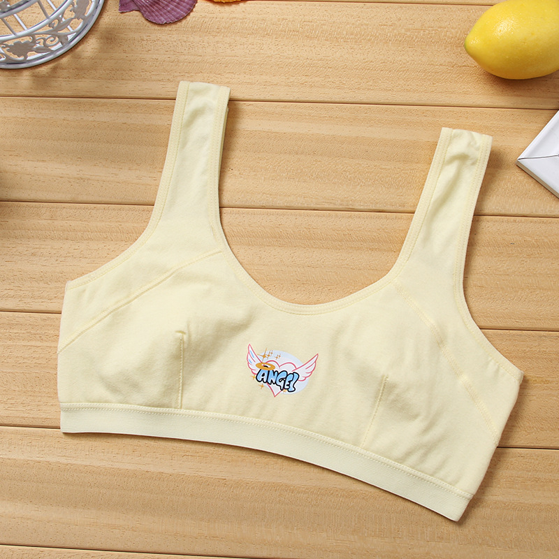 Dječje pamukasto bustier potkošulja bez metalne žice, košarica 1/2, bočno kopčanje, čvrste dvostruke naramenice