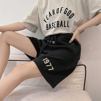 ESSENTIALS ZONE muške široke šortse od pamuk mešavine, gradski stil