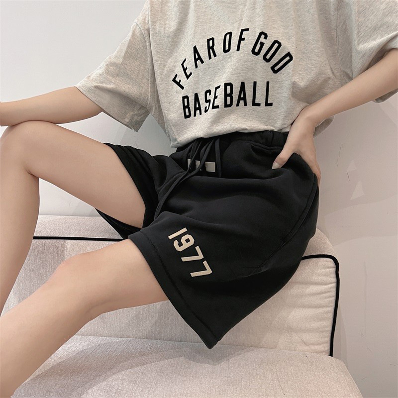 ESSENTIALS ZONE muške široke šortse od pamuk mešavine, gradski stil