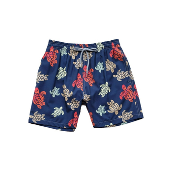 Șorturi de plajă pentru bărbați (din poliester, imprimeu floral, microelasticitate, pentru plajă)