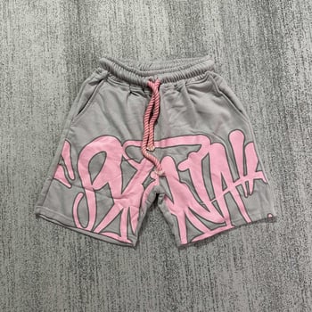 Synaworld muški šorc s američkim stilom hip-hop printom od pjene, slobodan kroj, sportski stil, pamuk 96%+