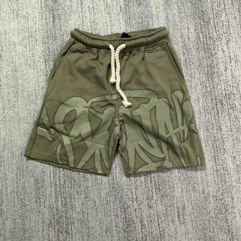 Synaworld muški šorc s američkim stilom hip-hop printom od pjene, slobodan kroj, sportski stil, pamuk 96%+