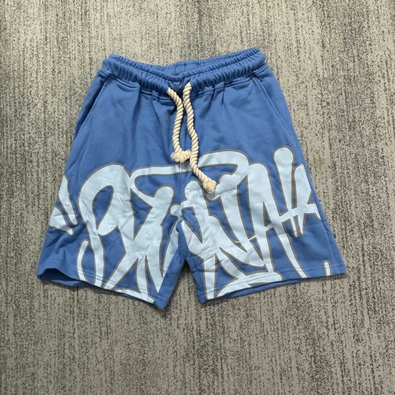 Synaworld muški šorc s američkim stilom hip-hop printom od pjene, slobodan kroj, sportski stil, pamuk 96%+