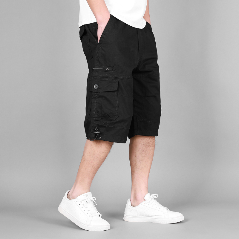 Muške ljetne šorceve, korejski stil rada casual, 100% pamuk, ravni kroj, više džepova, zatvarač