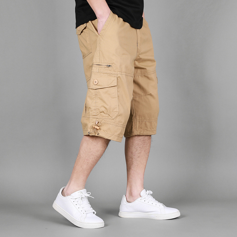 Muške ljetne šorceve, korejski stil rada casual, 100% pamuk, ravni kroj, više džepova, zatvarač