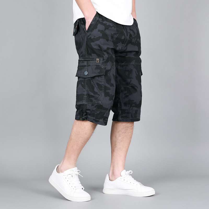 Muške ljetne šorceve, korejski stil rada casual, 100% pamuk, ravni kroj, više džepova, zatvarač