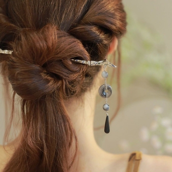 Kuka za kosu s kapljicom vode i resicama u nacionalnom stilu, za Hanfu kosu — Strawberry Green YM00848, Zima 2023