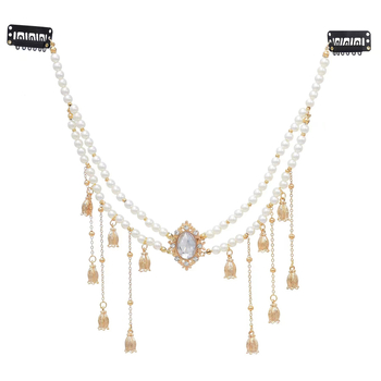 Fejfedő ötvözetből – nemzeti stílus, virágos díszítés, kézi munka, testreszabás elérhető