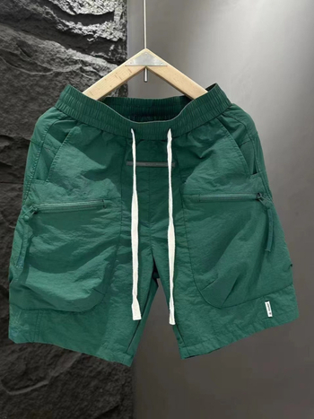 Férfi utcai rövidnadrág - 100% poliészter, egyenes szabás, nyár 2024, eredeti dizájn