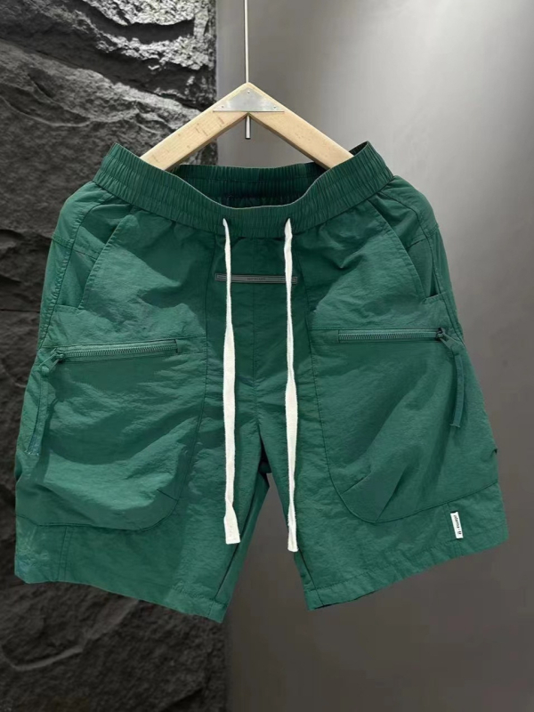 Férfi utcai rövidnadrág - 100% poliészter, egyenes szabás, nyár 2024, eredeti dizájn