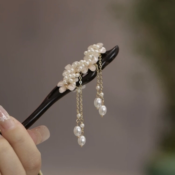 Drveni vintage geometrijska ukosnica za kosu, dodatak za glavu Zhejiang, zima 2024