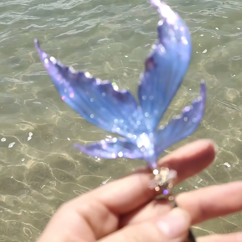 Igla za kosu s motivom sirene – metal, stil princeze, geometrijski oblik, ručna izrada, poklon za rođendan