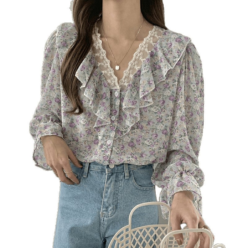 Női poliészter blúz-pulóver, lazább szabás, kerek nyak, hosszú ujjú, városi stílus