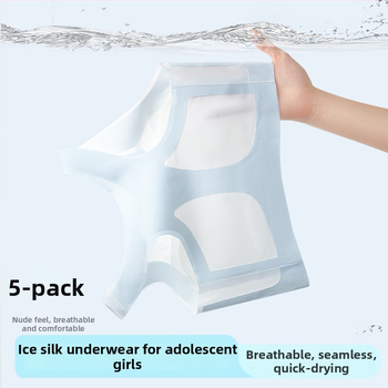 Djevojački bezšivni sportski top s prozračnim ice silk materijalom