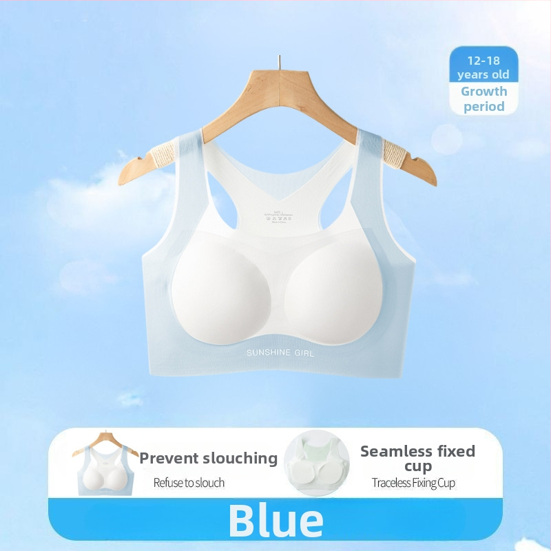 Djevojački bezšivni sportski top s prozračnim ice silk materijalom