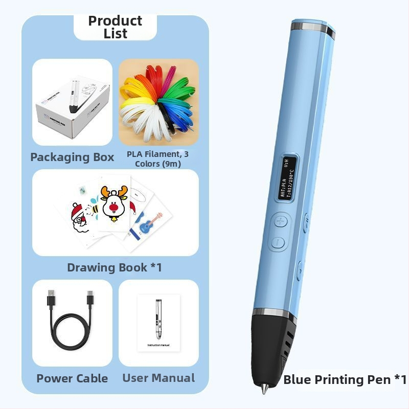 Στυλό 3D Εκτύπωσης Υψηλής Θερμοκρασίας – Επαγγελματικού Επιπέδου, Πολυλειτουργικό εργαλείο για Ζωγραφική και Γκράφιτι