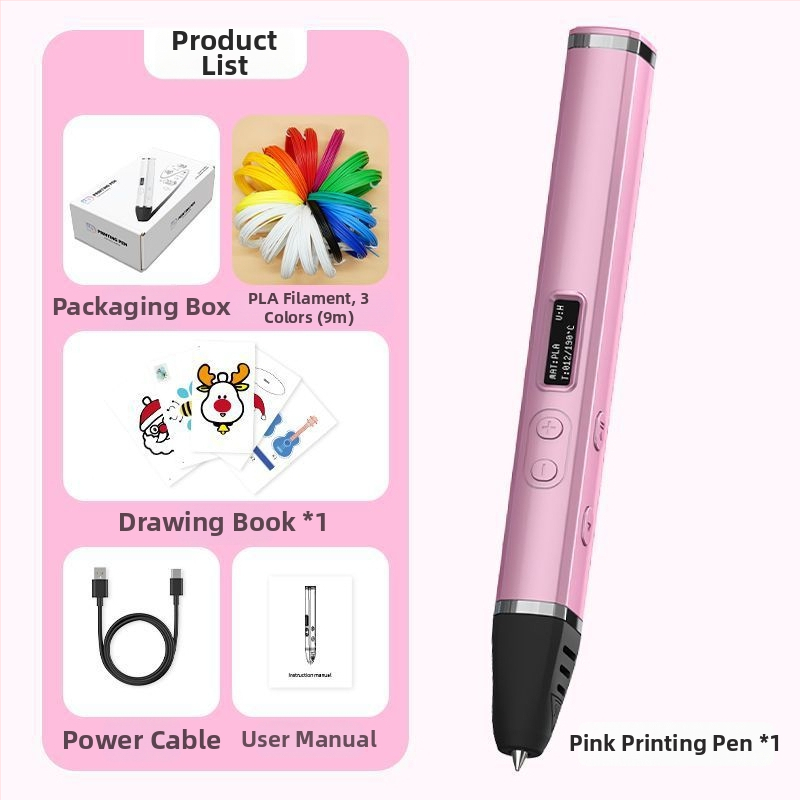 Στυλό 3D Εκτύπωσης Υψηλής Θερμοκρασίας – Επαγγελματικού Επιπέδου, Πολυλειτουργικό εργαλείο για Ζωγραφική και Γκράφιτι