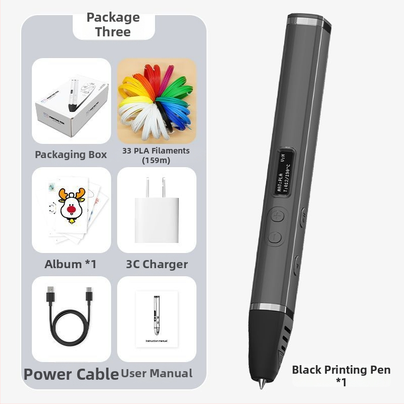 Στυλό 3D Εκτύπωσης Υψηλής Θερμοκρασίας – Επαγγελματικού Επιπέδου, Πολυλειτουργικό εργαλείο για Ζωγραφική και Γκράφιτι