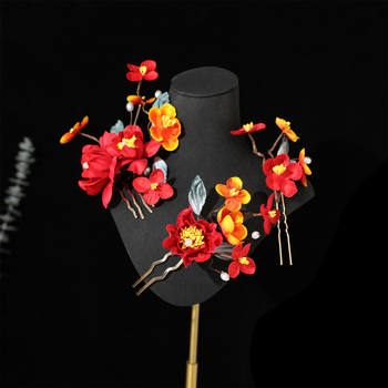 Vintage virágos hajdísz készlet — textil anyag, személyre szabható, esküvőkre és utazásokra, téli 2025 megjelenés