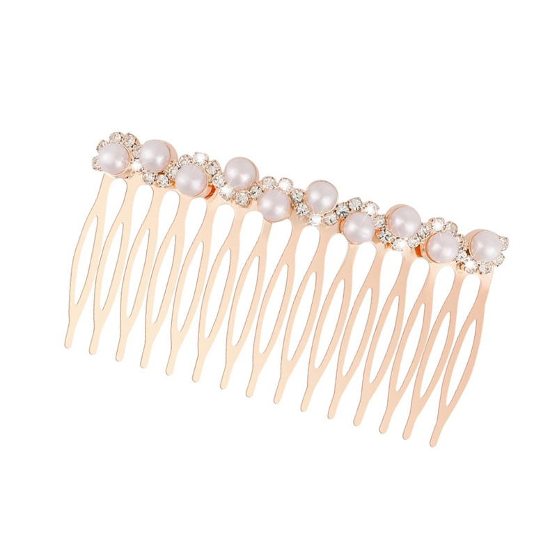 Аксесоар за коса с цвете и кристали, електроплатинен, японско-корейски стил