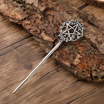 Spona za kosu od legure, geometrijski oblik – Viking stil, retro nordijski, unisex, elektroplating, dodatak za glavu