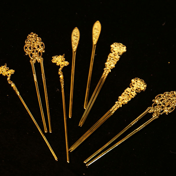 Dodatak za kosu od metala, etnički stil, oblik cvijeta, elektroplatinirano