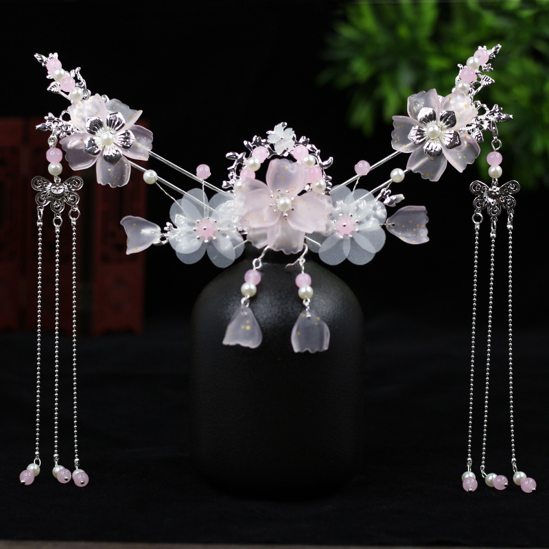 Fejdísz Shang Shang Qian — retro ötvözet virágos hajdísz, kézzel készített