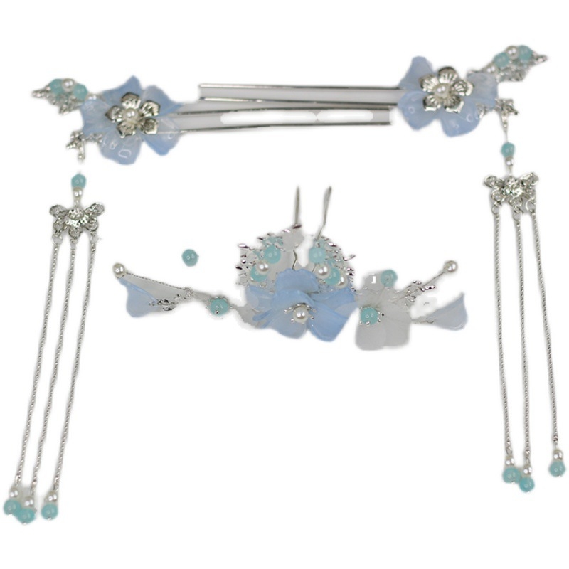 Fejdísz Shang Shang Qian — retro ötvözet virágos hajdísz, kézzel készített