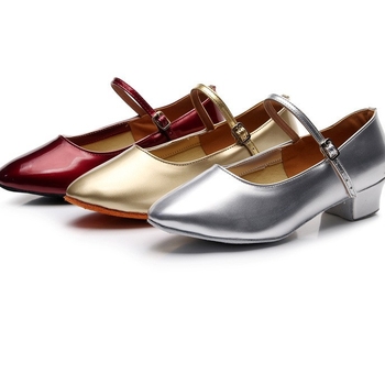 Танцови обувки за деца, марка Double less, код md02, подметка от кожа, еднослойна конструкция, женски дизайн