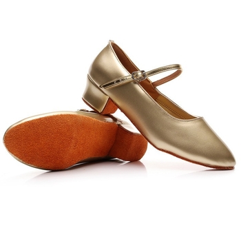 Танцови обувки за деца, марка Double less, код md02, подметка от кожа, еднослойна конструкция, женски дизайн