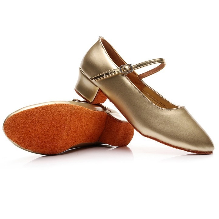 Танцови обувки за деца, марка Double less, код md02, подметка от кожа, еднослойна конструкция, женски дизайн