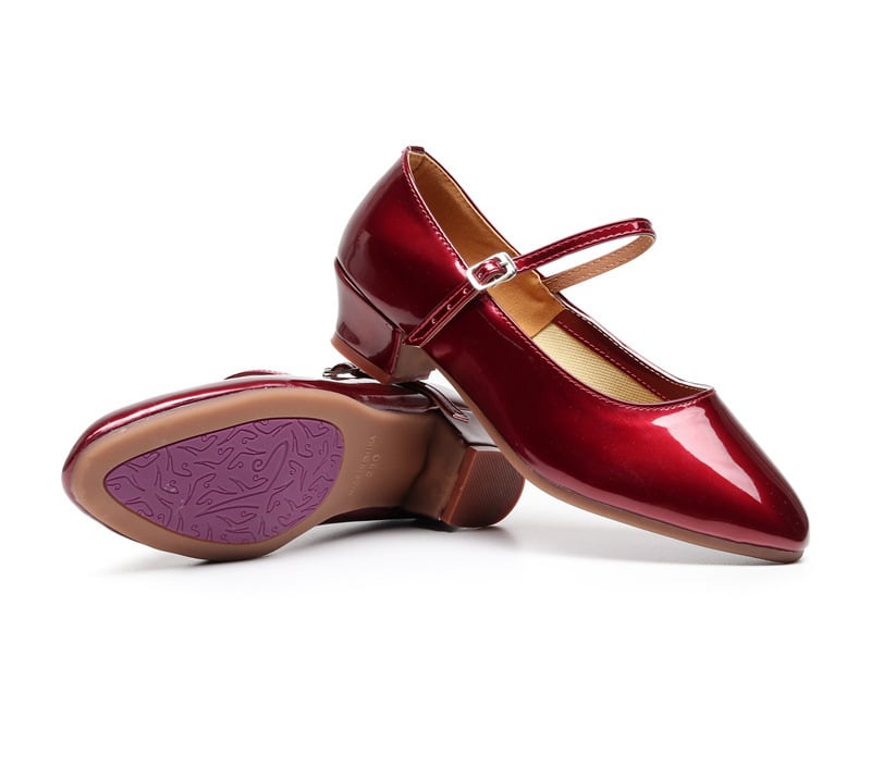 Танцови обувки за деца, марка Double less, код md02, подметка от кожа, еднослойна конструкция, женски дизайн