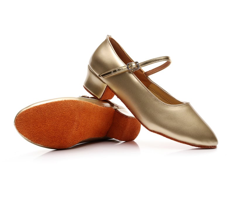 Танцови обувки за деца, марка Double less, код md02, подметка от кожа, еднослойна конструкция, женски дизайн